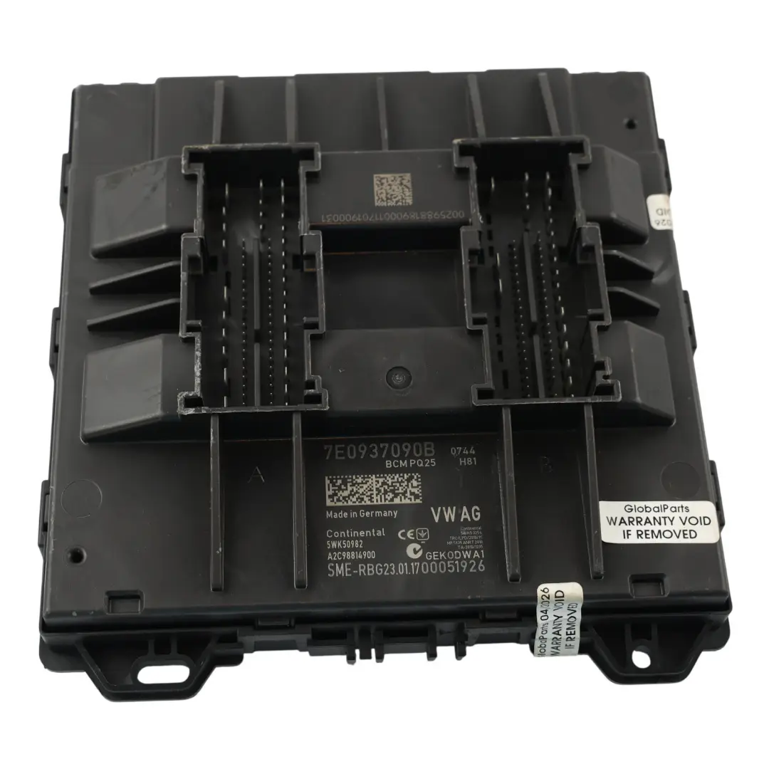 Volkswagen Transporter T6 BCM Módulo Control 433MHZ 2.0 TDI - SKU 7E0937090B - Número de pieza 7E0937090B