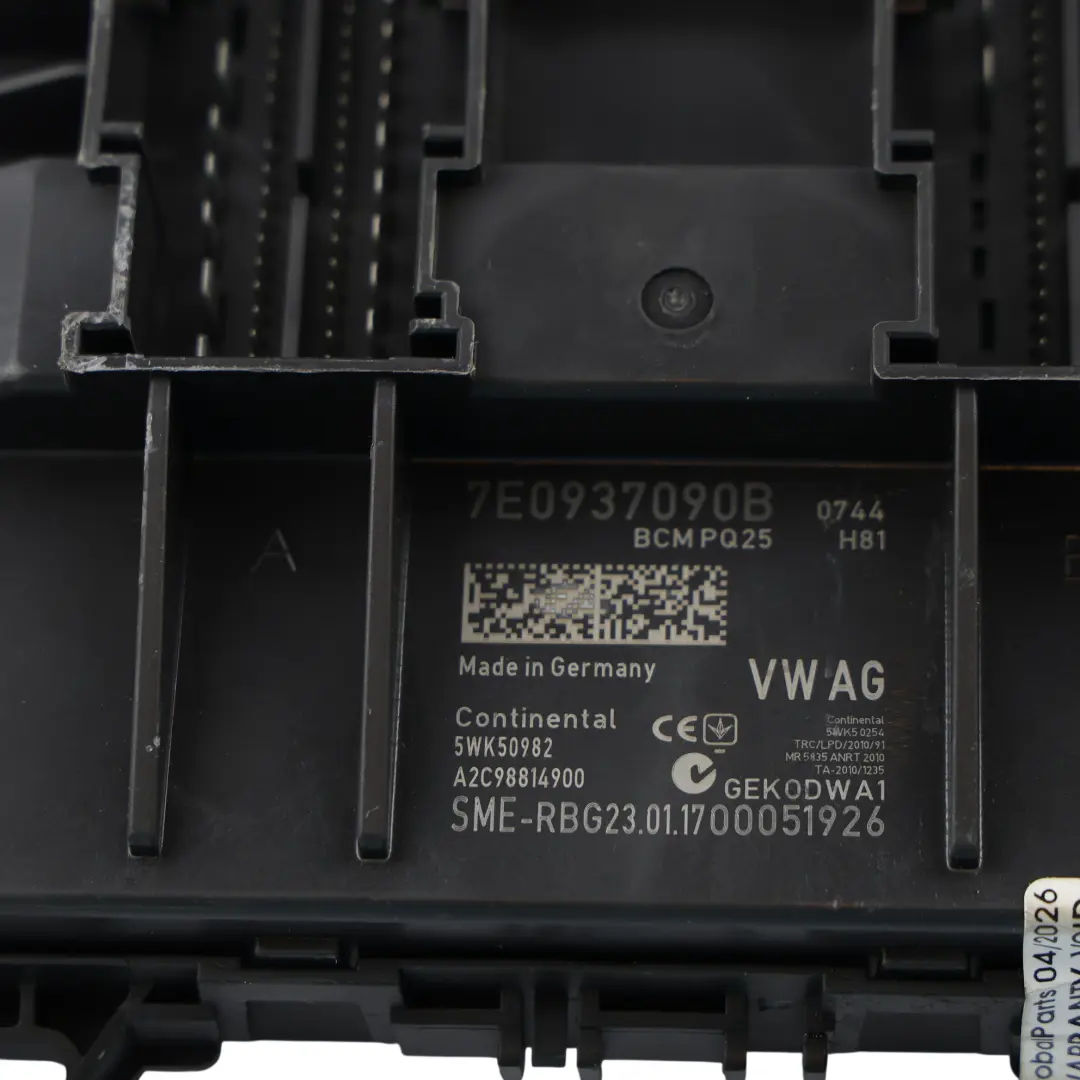 Body Control Module 433MHZ ECU 2.0 TDI to Volkswagen Transporter T6 BCM with Part number 7E0937090B Volkswagen Transporter T6 BCM Body Control Module 433MHZ ECU 2.0 TDI - SKU 7E0937090B - Part number 7E0937090B