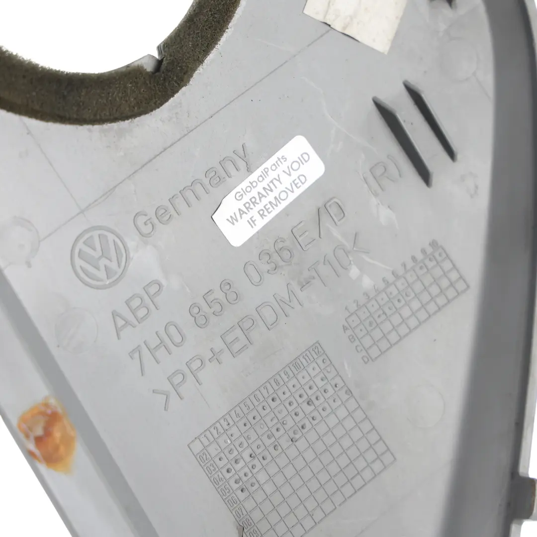 Osłona Konsoli Prawa Szara do Volkswagen Transporter T5 o numerze 7H0858036E Volkswagen Transporter T5 Osłona Konsoli Prawa Szara - SKU 7H0858036E - Numer Części 7H0858036E