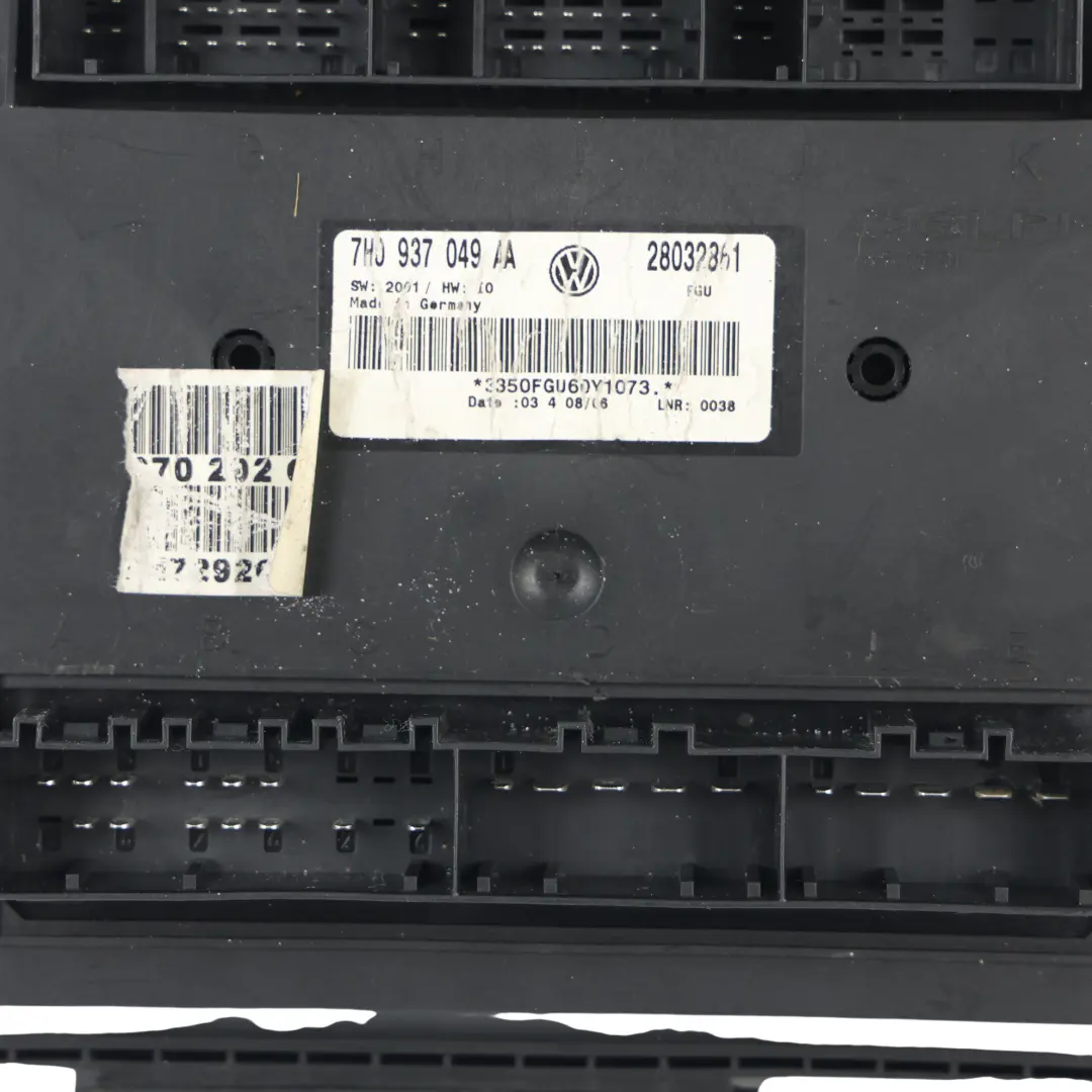 Komfort Karosserie Modul BCM für Volkswagen Transporter T5 mit Teilenummer 7H0937049AA Volkswagen Transporter T5 Komfort Karosserie Modul BCM - SKU 7H0937049AA - Teilenummer 7H0937049AA