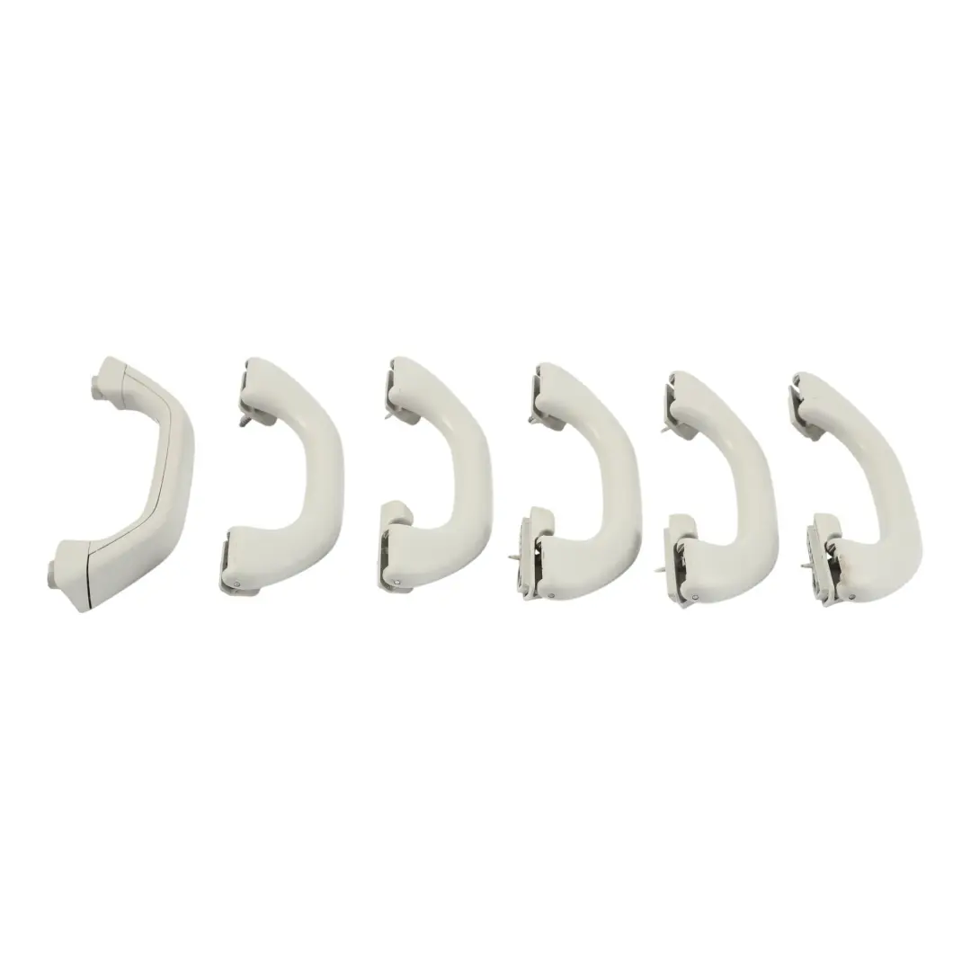 Front Rear Roof Handle Left Right N/O/S Grey SET X6 to VW Transporter T5 with Part number 7H5857607E VW Transporter T5 Front Rear Roof Handle Left Right N/O/S Grey SET X6 - SKU 7H5857607E - Part number 7H5857607E
