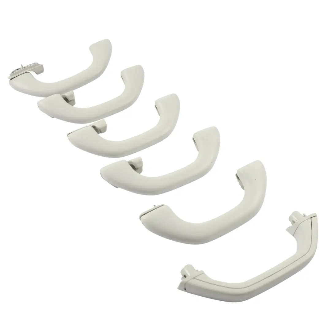 Front Rear Roof Handle Left Right N/O/S Grey SET X6 to VW Transporter T5 with Part number 7H5857607E VW Transporter T5 Front Rear Roof Handle Left Right N/O/S Grey SET X6 - SKU 7H5857607E - Part number 7H5857607E