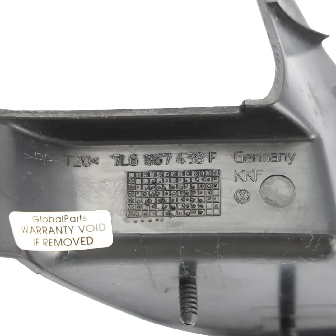 VW Touareg 7L Tailgate Hinge Housing Cover Trim Panel Right O/S - SKU 7L6867438F - Part number 7L6867438F