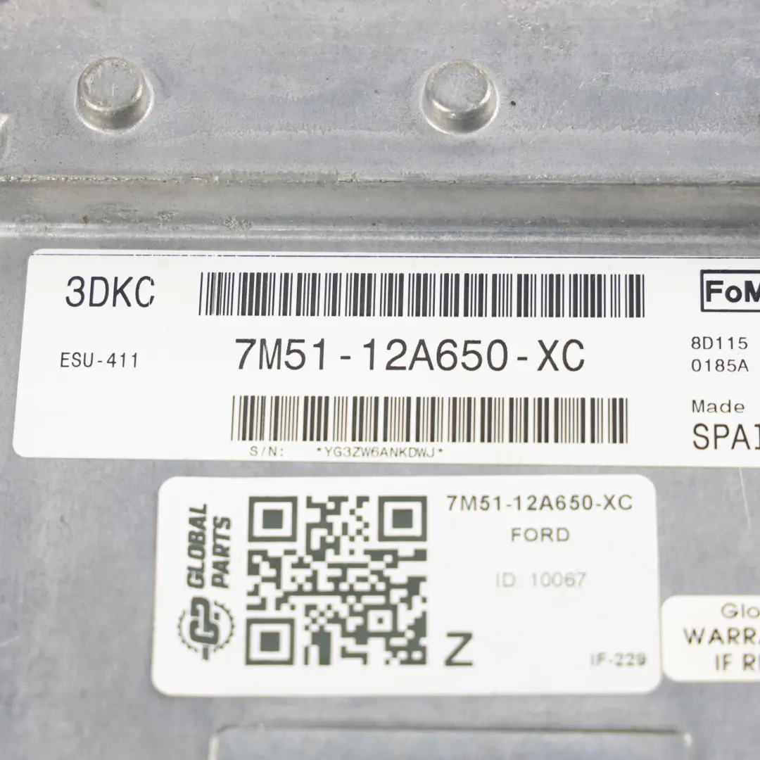 Ford Focus MK2 Motorsteuergerät ECU 146HP 2.0 AODA Manuell - SKU 7M51-12A650-XC - Teilenummer 7M51-12A650-XC