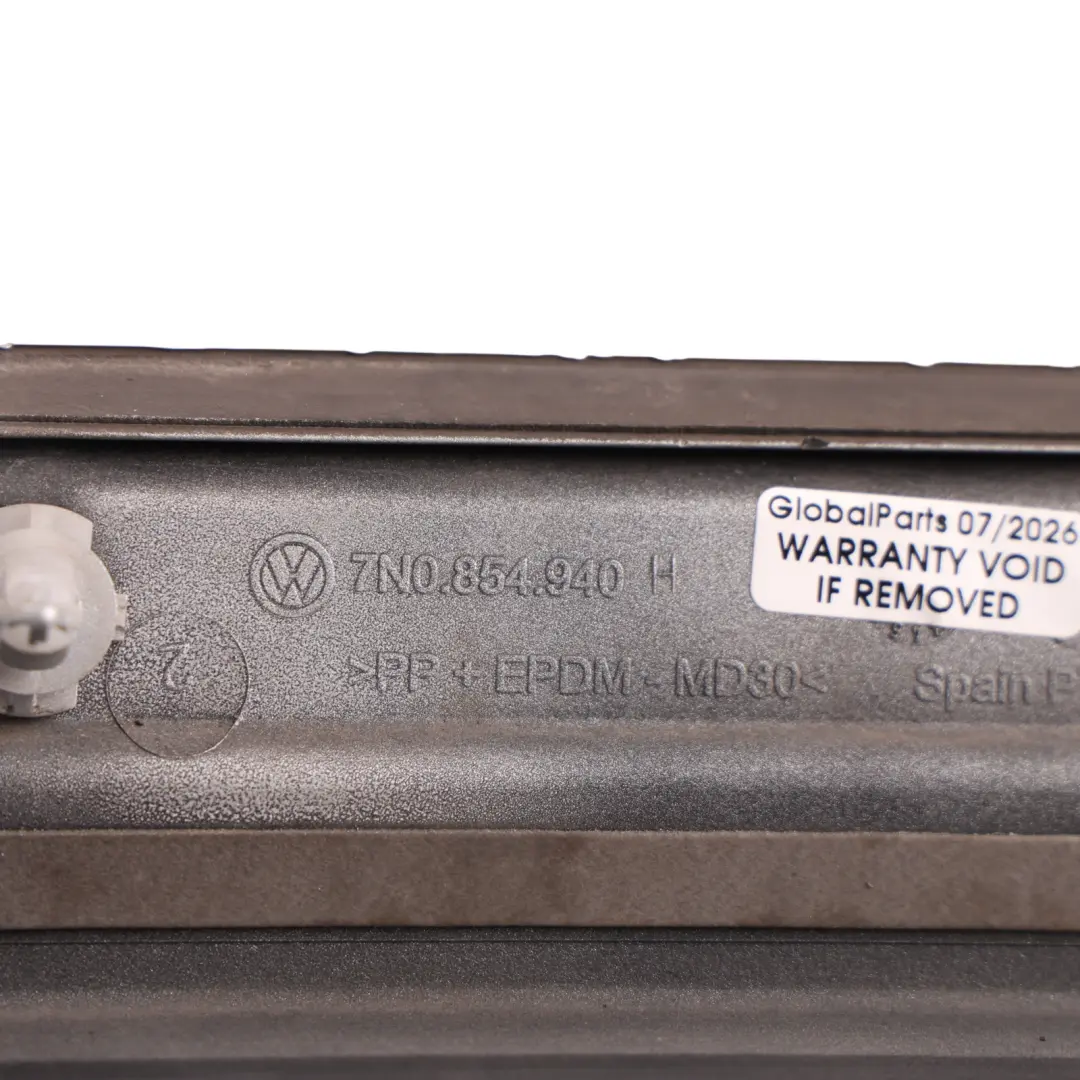VW Sharan 7N Front Door Moulding Strip Sill Cover Right O/S Reflex Silver - A7W - SKU 7N0854940H-RES - Part number 7N0854940H