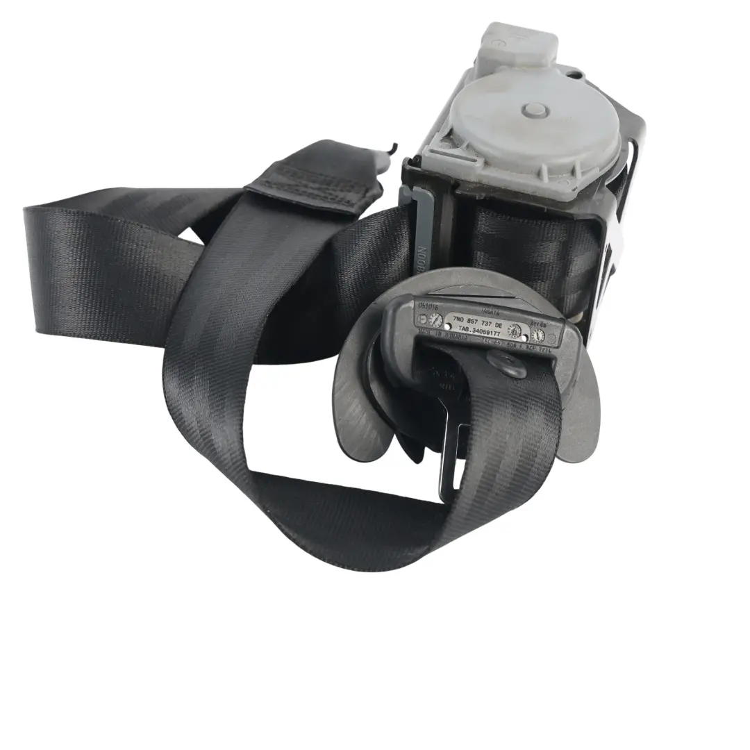 VW Volkswagen Caddy Maxi Rear Upper Left N/S Seat Safety Belt - SKU 7N0857737DE-3 - Part number 7N0857737DE
