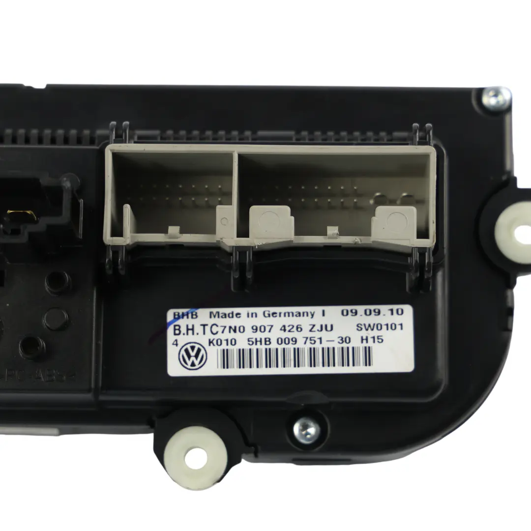 A/C Heater Climate Control Switch Panel to VW Volkswagen Touran 1T with Part number 7N0907426 VW Volkswagen Touran 1T A/C Heater Climate Control Switch Panel - SKU 7N0907426 - Part number 7N0907426