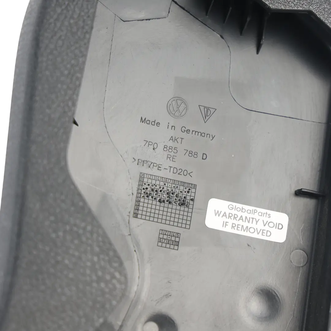 7P Cache Dossier Siège Arrière Extérieur Droit 7P0885787C pour Volkswagen Touareg à propos du numéro de pièce 7P0885788D Volkswagen Touareg 7P Cache Dossier Siège Arrière Extérieur Droit 7P0885787C - SKU 7P0885788D - Numéro de pièce 7P0885788D
