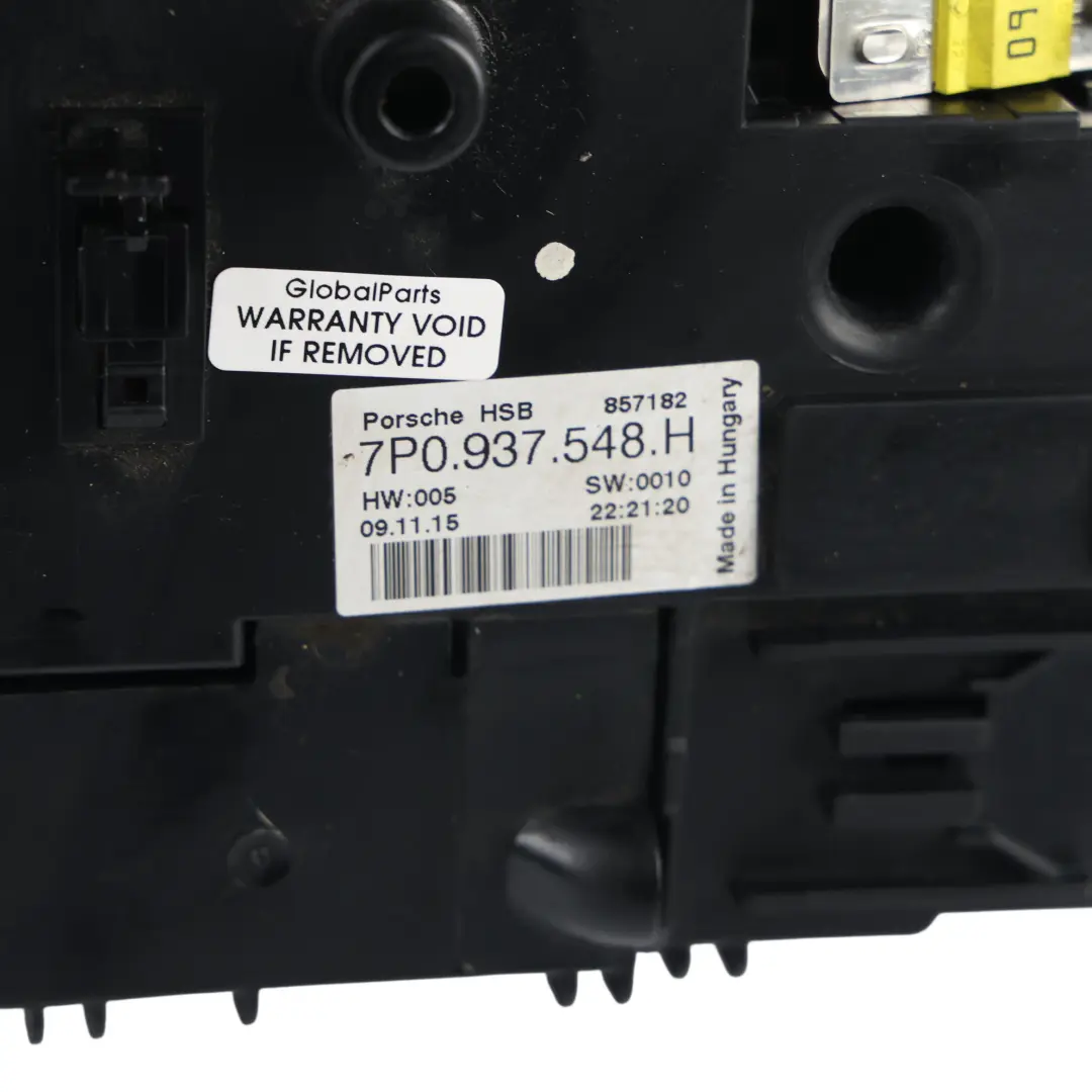 Distribution Fuse Box Relay Module to Porsche Cayenne 92A Battery with Part number 7P0937548H Porsche Cayenne 92A Battery Distribution Fuse Box Relay Module - SKU 7P0937548H-1 - Part number 7P0937548H