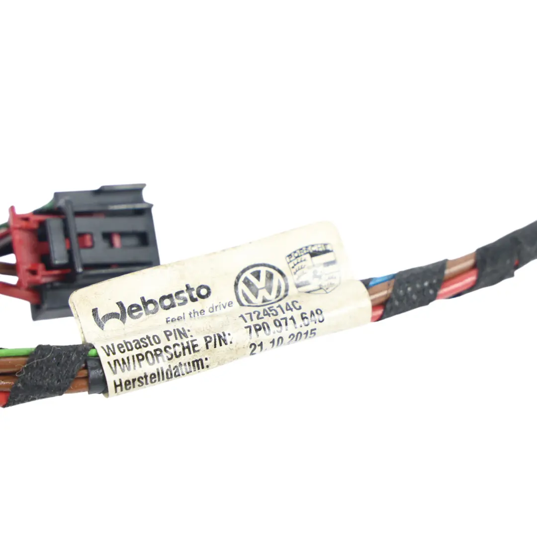 Porsche Cayenne 92A Panorama Sunroof Motor Cable Wiring - SKU 7P0971648 - Part number 7P0971648