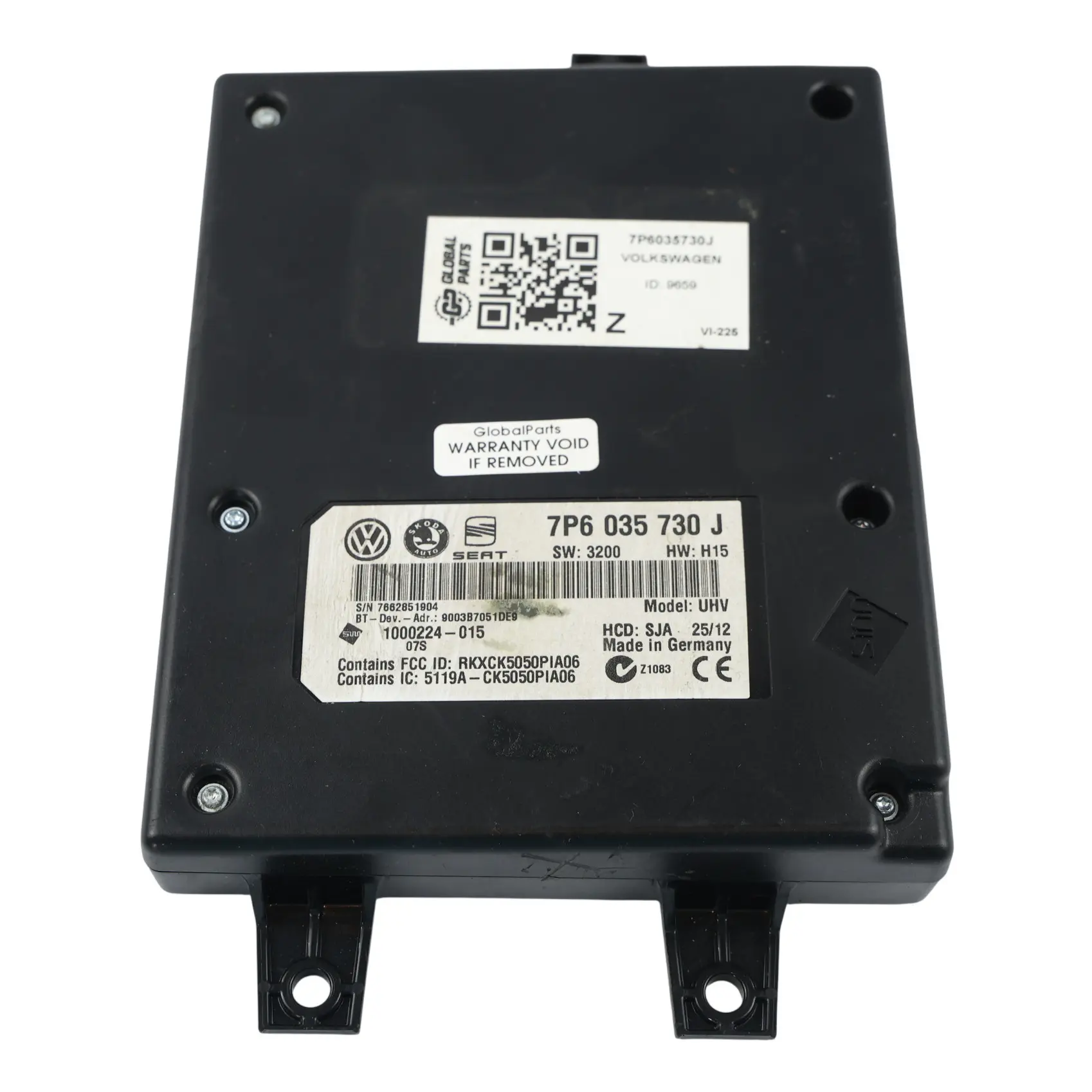 Volkswagen Caddy 2C Scirocco Módulo Control Bluetooth Unidad ECU 7P6035730J