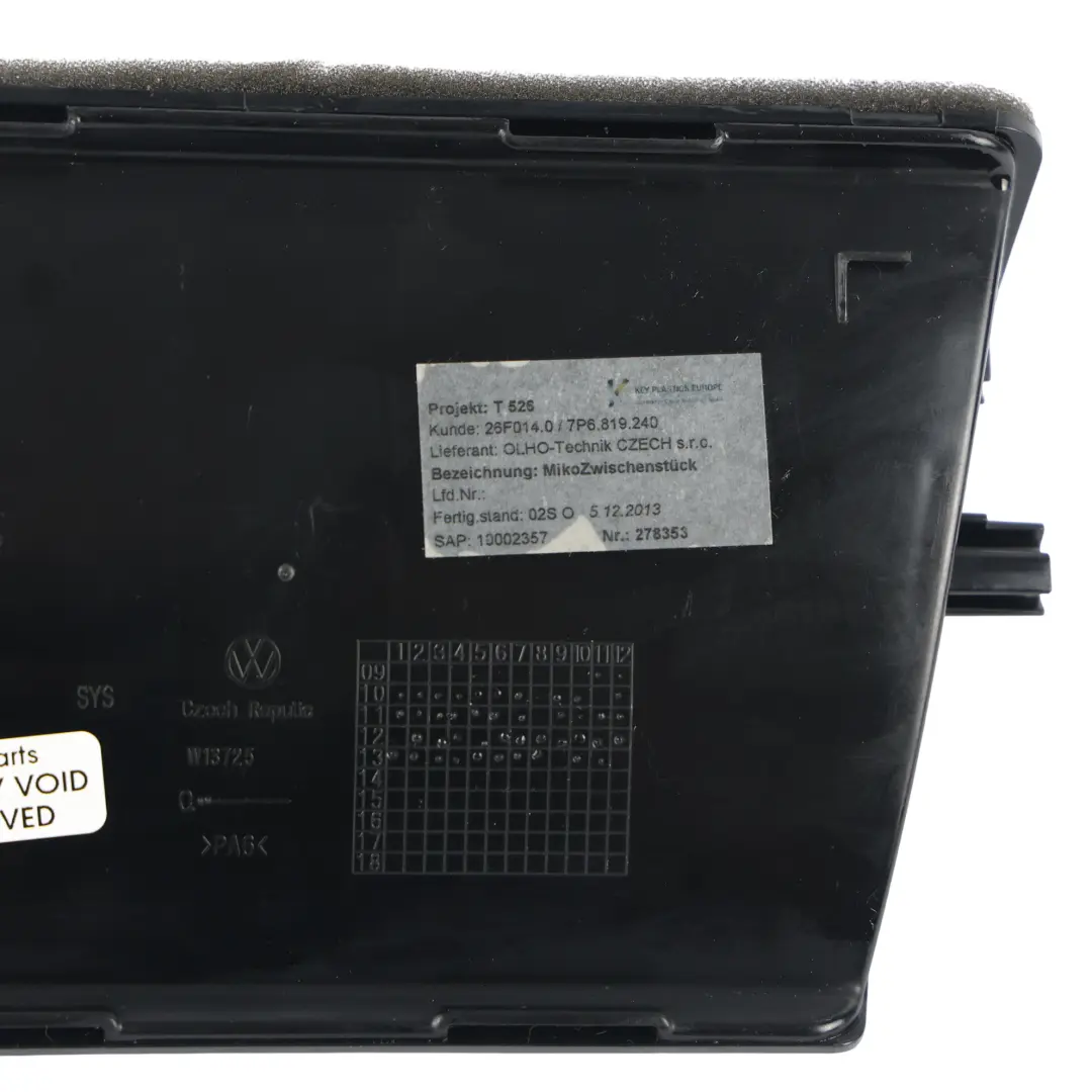 7P Guía Conducto Aire Calefacción Pieza Intermedia para Volkswagen Touareg con número de pieza 7P6819240 Volkswagen Touareg 7P Guía Conducto Aire Calefacción Pieza Intermedia - SKU 7P6819240 - Número de pieza 7P6819240