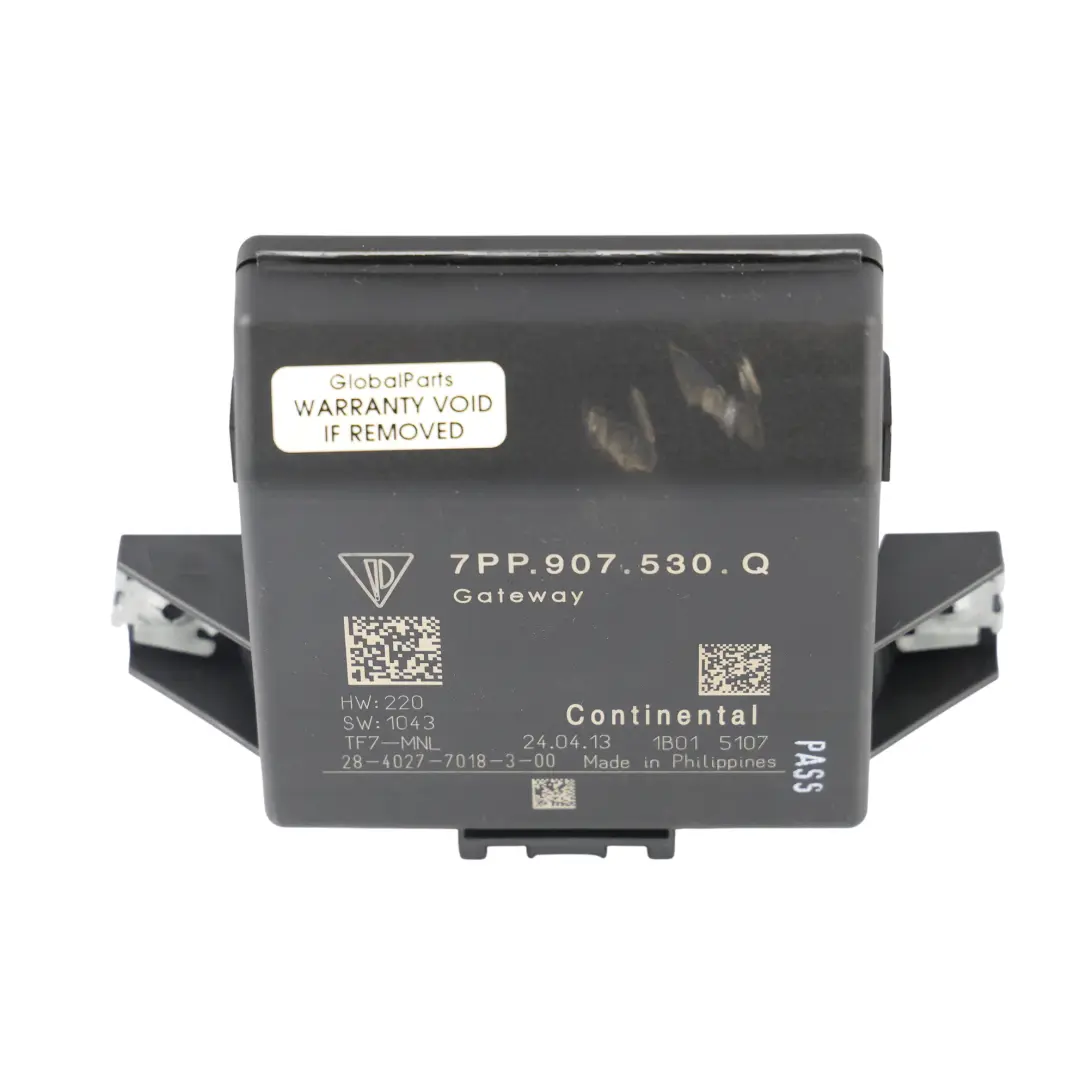 Porsche Cayenne 92A Módulo Unidad Control Gateway - SKU 7PP907530Q - Número de pieza 7PP907530Q