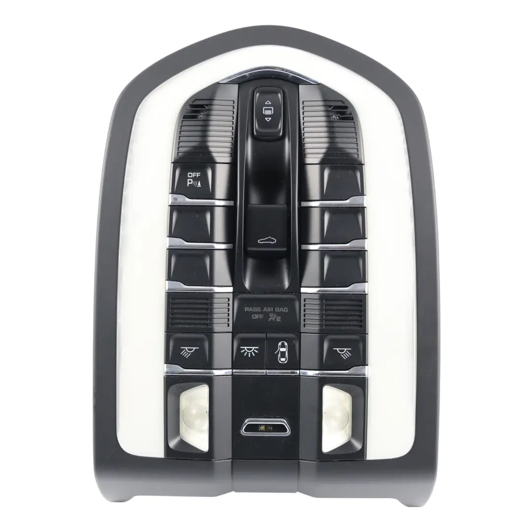 Porsche Cayenne 92A Plafonnier Avant Lecture Panneau Interrupteur - SKU 7PP959551FJ - Numéro de pièce 7PP959551FJ