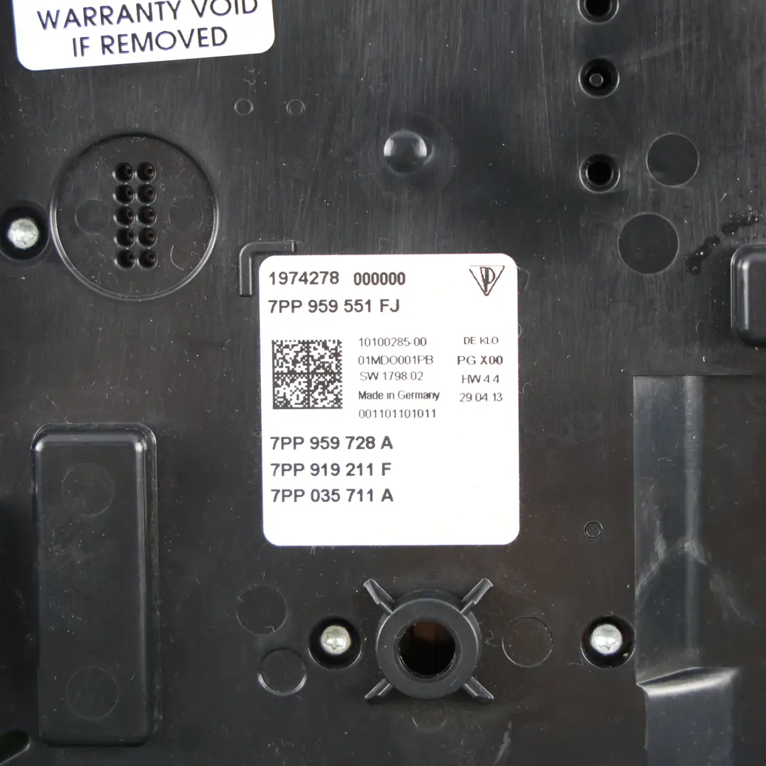 Porsche Cayenne 92A Luz Lectura Techo Delantera Panel - SKU 7PP959551FJ - Número de pieza 7PP959551FJ