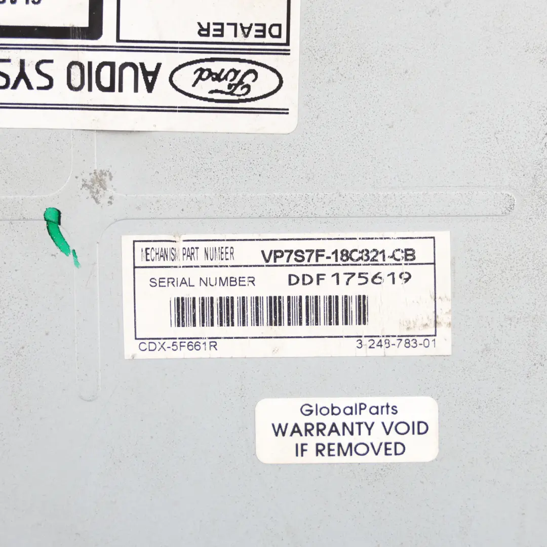 Lecteur Radio Sony Changeur 6 CD Unité 4M5T-18C815-CJ pour Ford Transit MK7 à propos du numéro de pièce 7S7F-18C821-CB Ford Transit MK7 Lecteur Radio Sony Changeur 6 CD Unité 4M5T-18C815-CJ - SKU 7S7F-18C821-CB - Numéro de pièce 7S7F-18C821-CB