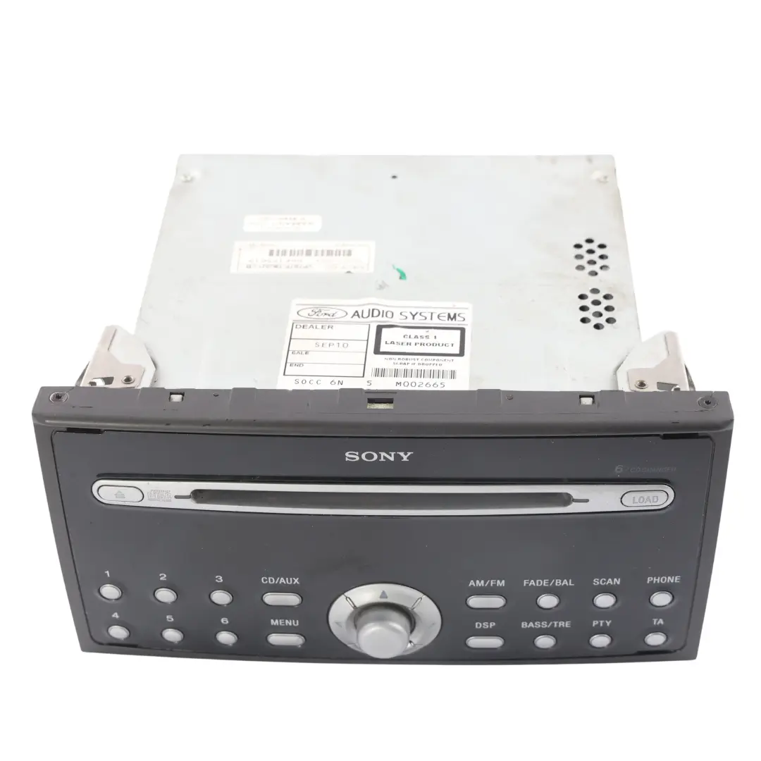 Ford Transit Mk7 Sony Radio Player 6 CD Changer Head Unit 4M5T-18C815-CJ - SKU 7S7F-18C821-CB - Part number 7S7F-18C821-CB