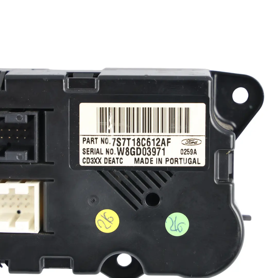 Ford Mondeo MK4 Pannello Controllo Climatizzatore - SKU 7S7T-18C612-AF - Numero di parte 7S7T-18C612-AF