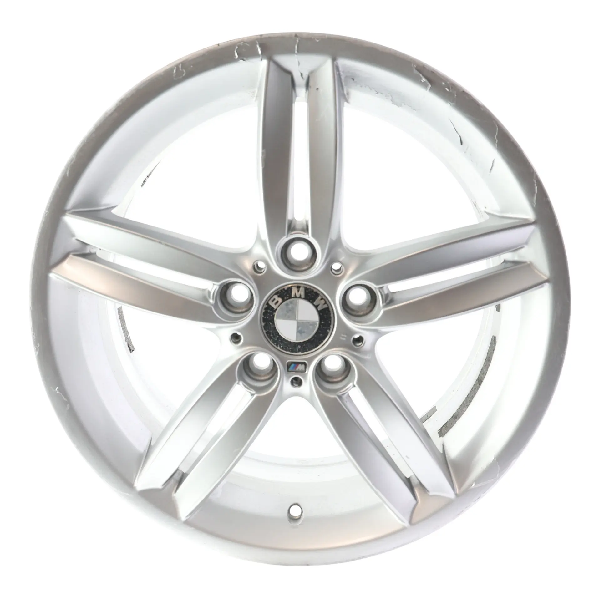 BMW E81 E87 Front Silver Alloy Wheel Rim 18" 7,5J M Double Spoke 208 8036939