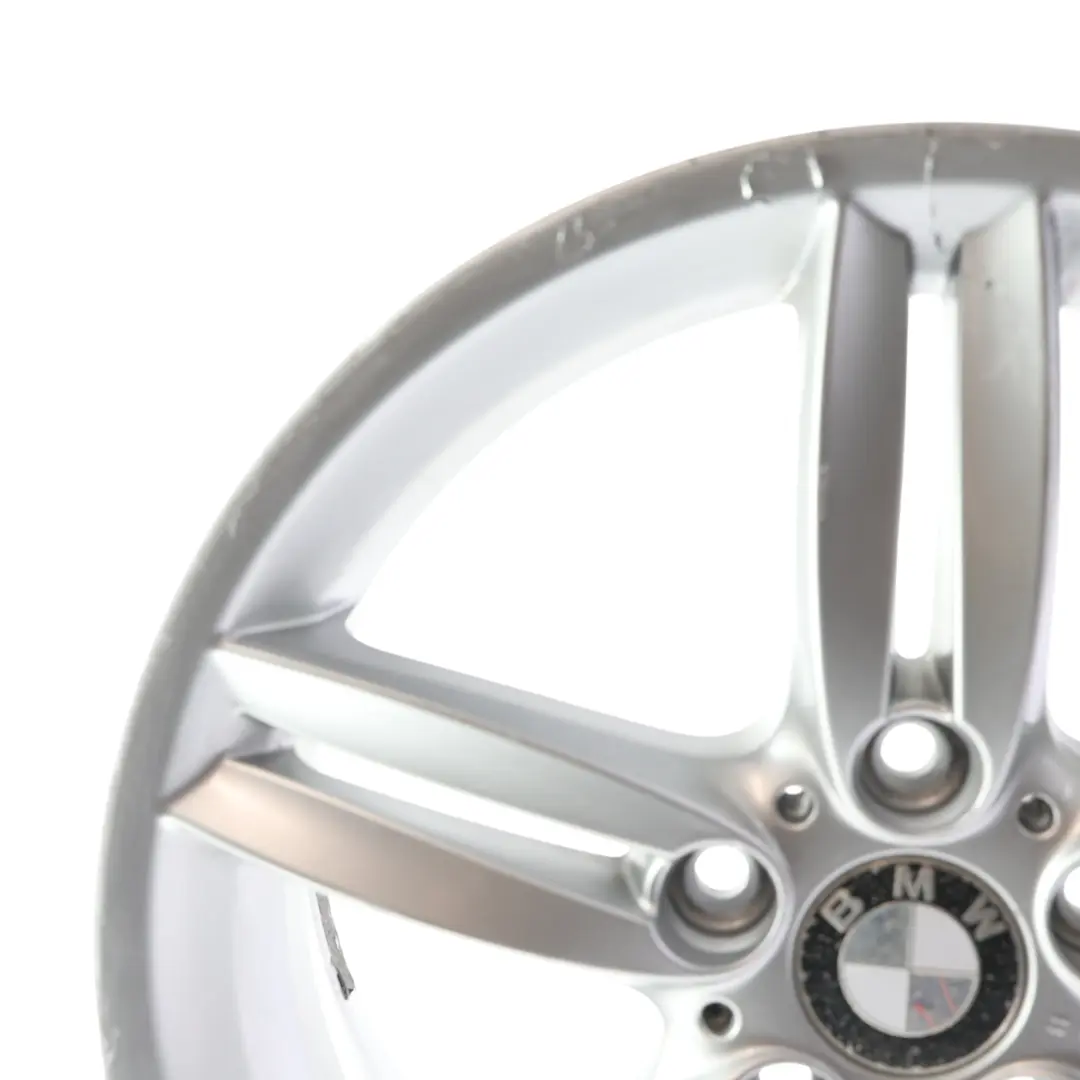 Front Silver Alloy Wheel Rim 18" 7,5J M Double Spoke 208 to BMW E81 E87 with Part number 8036939 BMW E81 E87 Front Silver Alloy Wheel Rim 18" 7,5J M Double Spoke 208 - SKU 8036939-7 - Part number 8036939