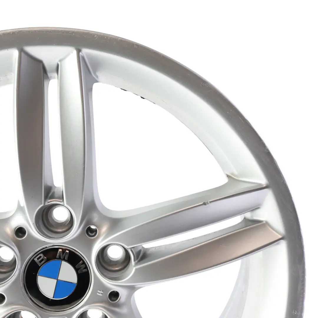 Alloy Wheel Rim 18" M double Spoke 208 8J to BMW E81 E87 Silver Rear with Part number 8036940 BMW E81 E87 Silver Rear Alloy Wheel Rim 18" M double Spoke 208 8J - SKU 8036940-1 - Part number 8036940