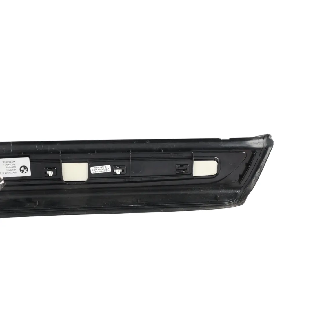 BMW F13 M6 Front Entrance Sill Strip Plate Trim Illuminated Right O/S - SKU 8051816 - Part number 8051816
