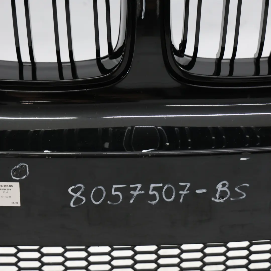 BMW E82 E88 Front Bumper M Sport Trim Panel Black Sapphire Metallic - 475 - SKU 8057507-BS - Part number 8057507