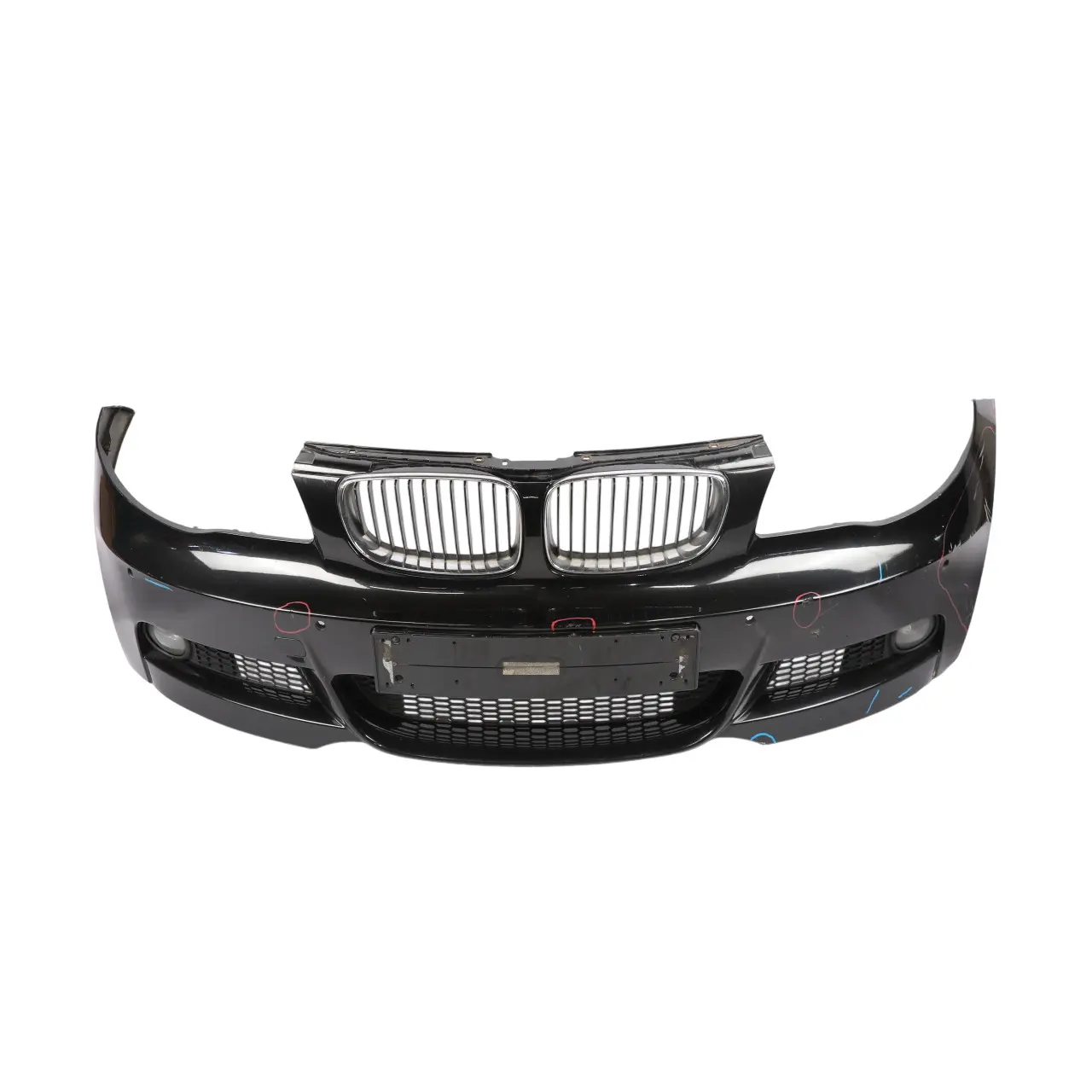BMW E82 E88 Front Bumper M Sport Trim Panel Black Sapphire Metallic - 475