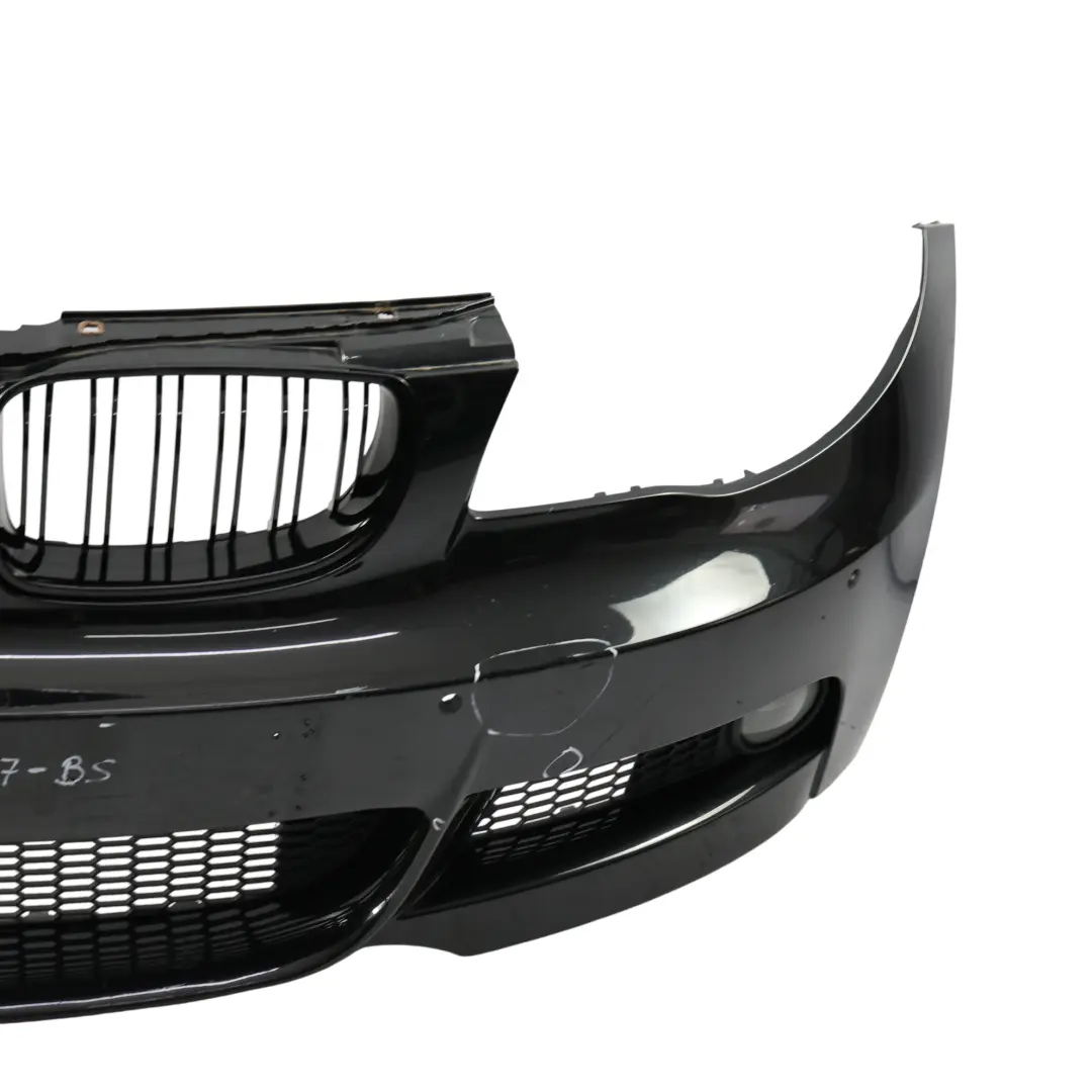 Front Bumper M Sport Trim Panel Black Sapphire Metallic - 475 to BMW E82 E88 with Part number 8057507 BMW E82 E88 Front Bumper M Sport Trim Panel Black Sapphire Metallic - 475 - SKU 8057507-BS - Part number 8057507