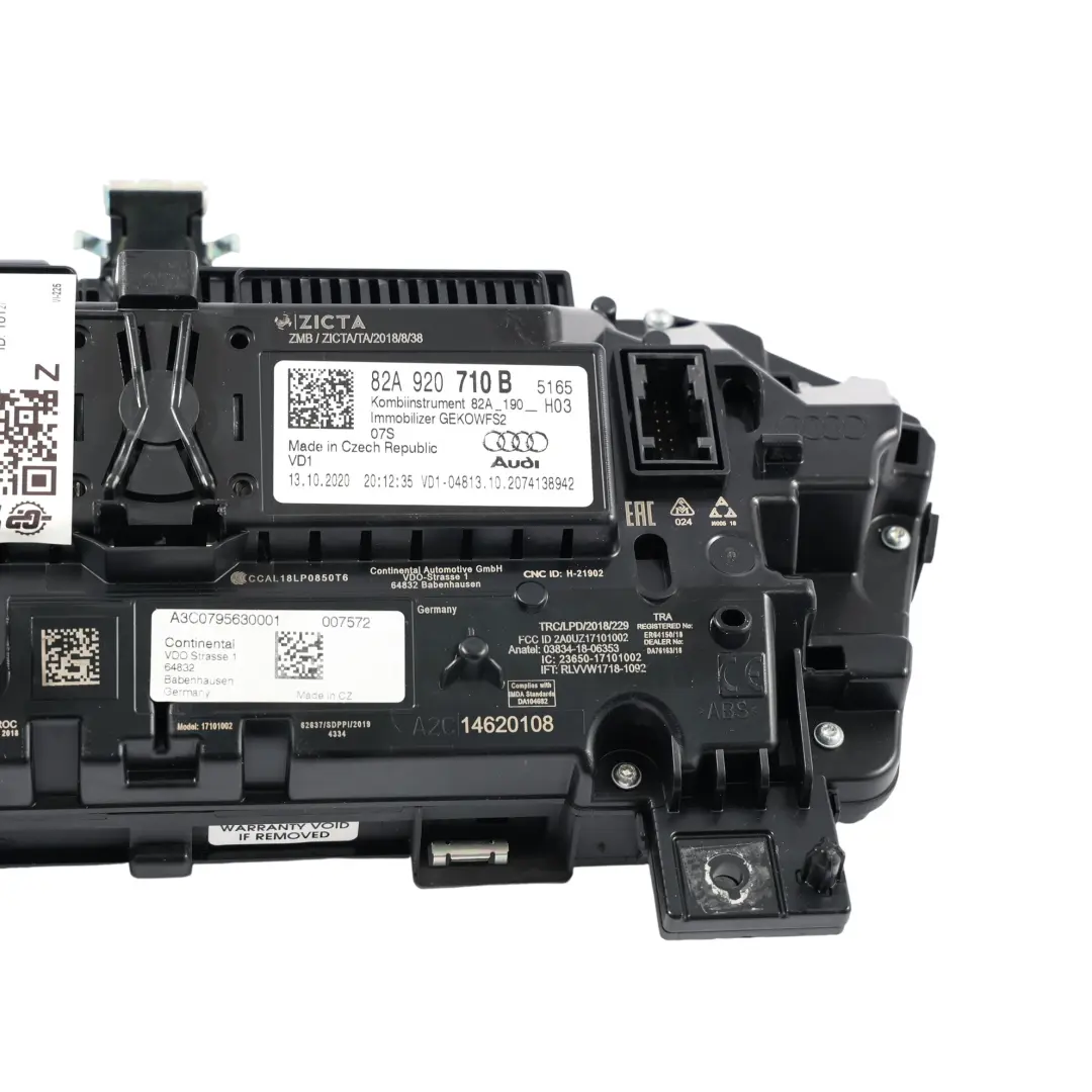 MK2 Cuadro Instrumentos Digital Velocímetro para Audi A1 GB con número de pieza 82A920710B Audi A1 GB MK2 Cuadro Instrumentos Digital Velocímetro - SKU 82A920710B - Número de pieza 82A920710B