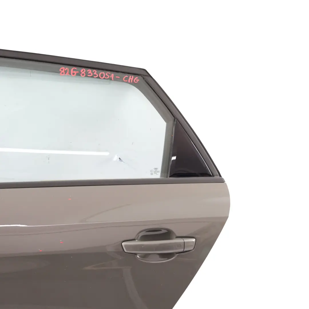 Mk2 Door Rear Left N/S Chronos Grey Metallic - X7G to Audi A1 GB with Part number 82G833051 Audi A1 GB Mk2 Door Rear Left N/S Chronos Grey Metallic - X7G - SKU 82G833051-CHG - Part number 82G833051