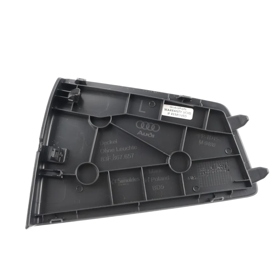 Audi Q3 F3 Interior Boot Tailgate Rear Lamp Cover Trim Flap Left N/S - SKU 83F867657 - Part number 83F867657