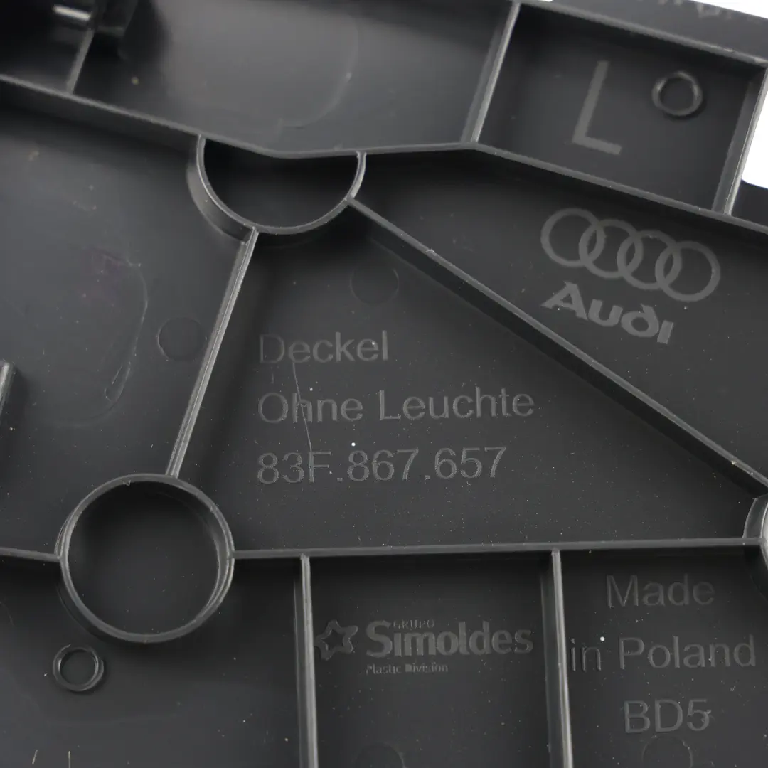 Audi Q3 F3 Interior Boot Tailgate Rear Lamp Cover Trim Flap Left N/S - SKU 83F867657 - Part number 83F867657