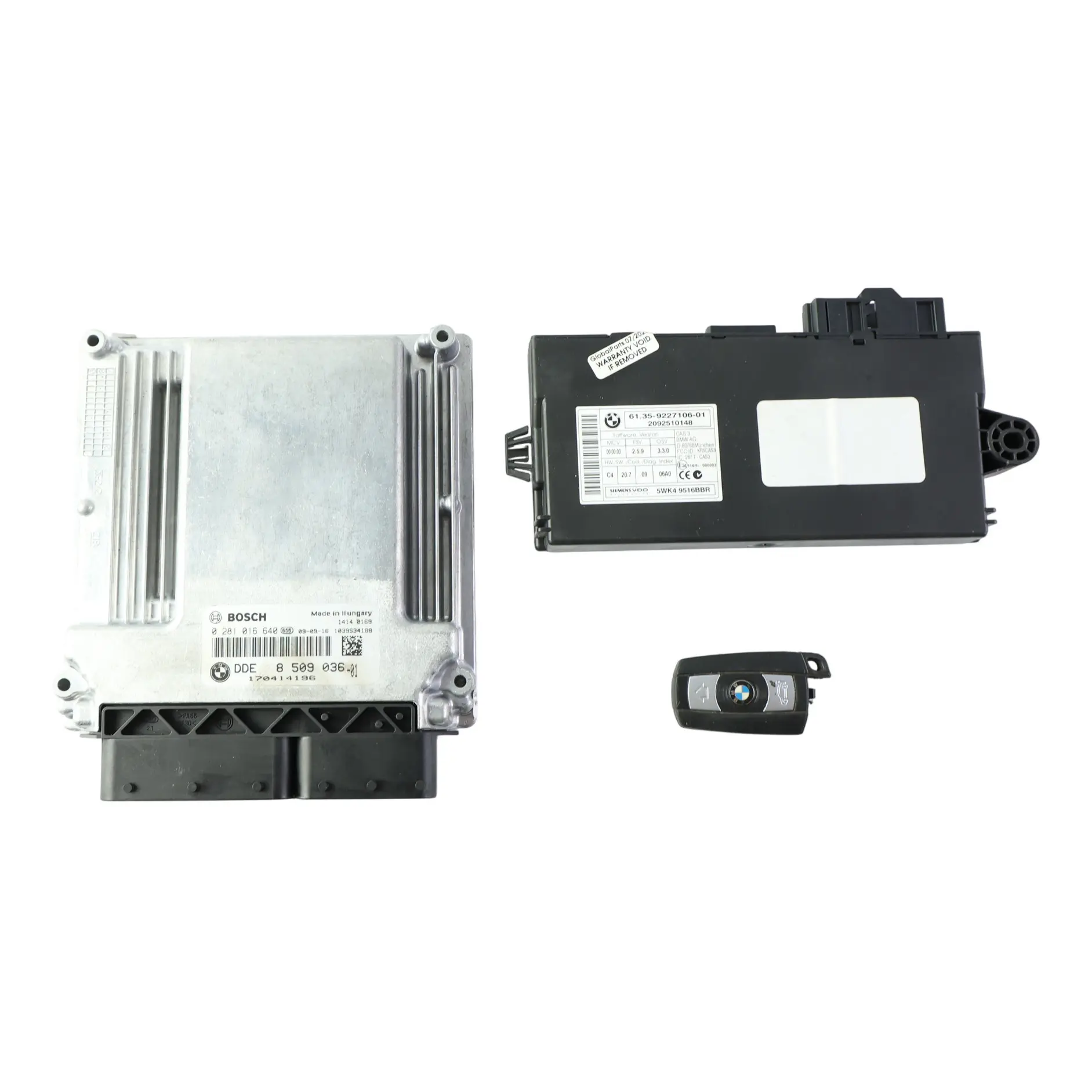BMW E90 E91 335d M57N2 286HP Motor Steuergerät DDE Kit CAS3 8509036 Automatik