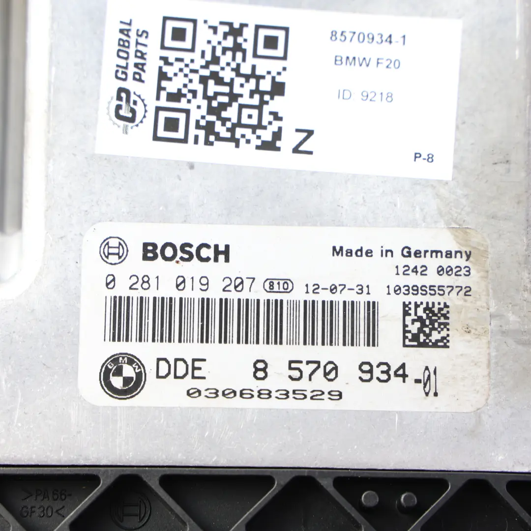 BMW F20 F21 116d ed N47N 116HP Motorsteuergerät Kit DDE Manuell - SKU 8570934-1 - Teilenummer 8570934