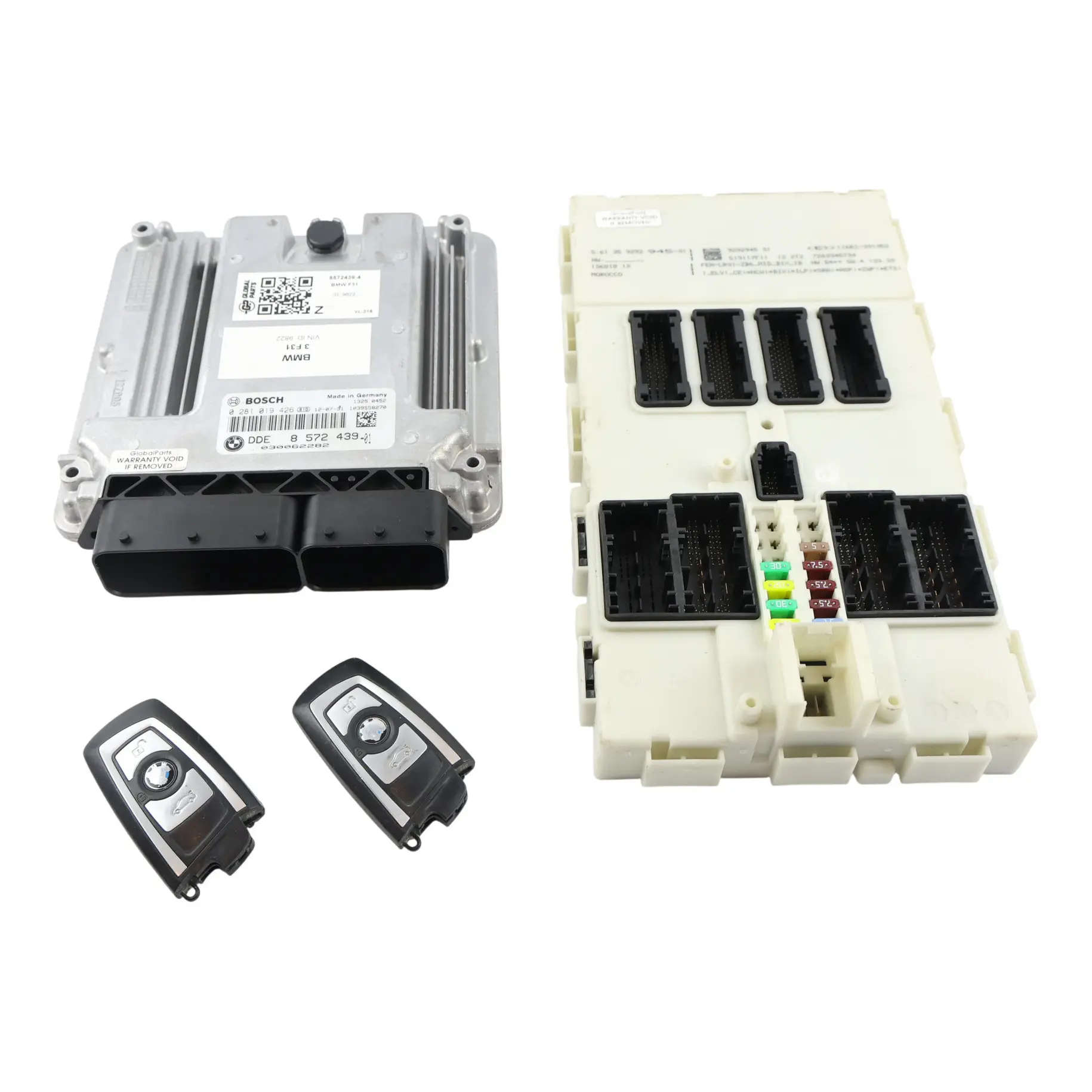 BMW F30 F31 N57N 330d 258HP Diesel Engine ECU Kit DDE 8572439 FEM Key Automatic