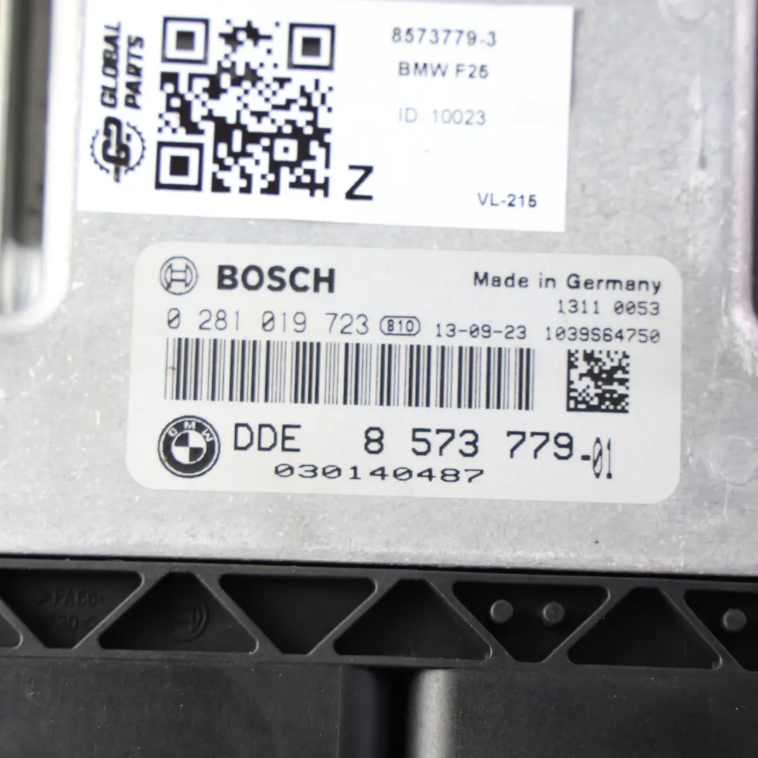 BMW F30 330dX 258HP N57N Module Calculateur ECU DDE Clé FEM Automatique - SKU 8573779-3 - Numéro de pièce 8573779