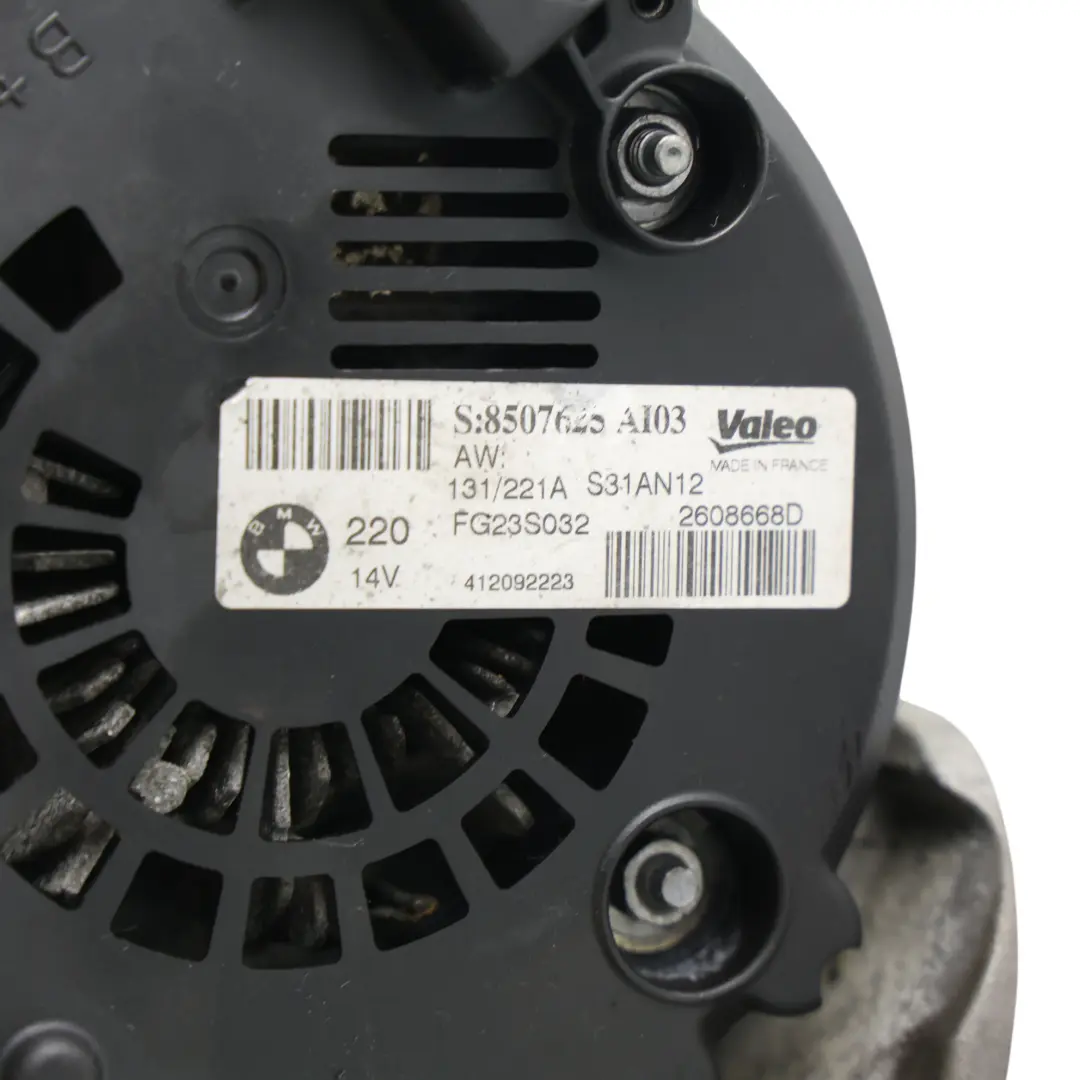 BMW F07 F10 F11 N47N Diesel Alternator Generator Engine 220A Valeo 8507625 - SKU 8579420-1 - Part number 8579420
