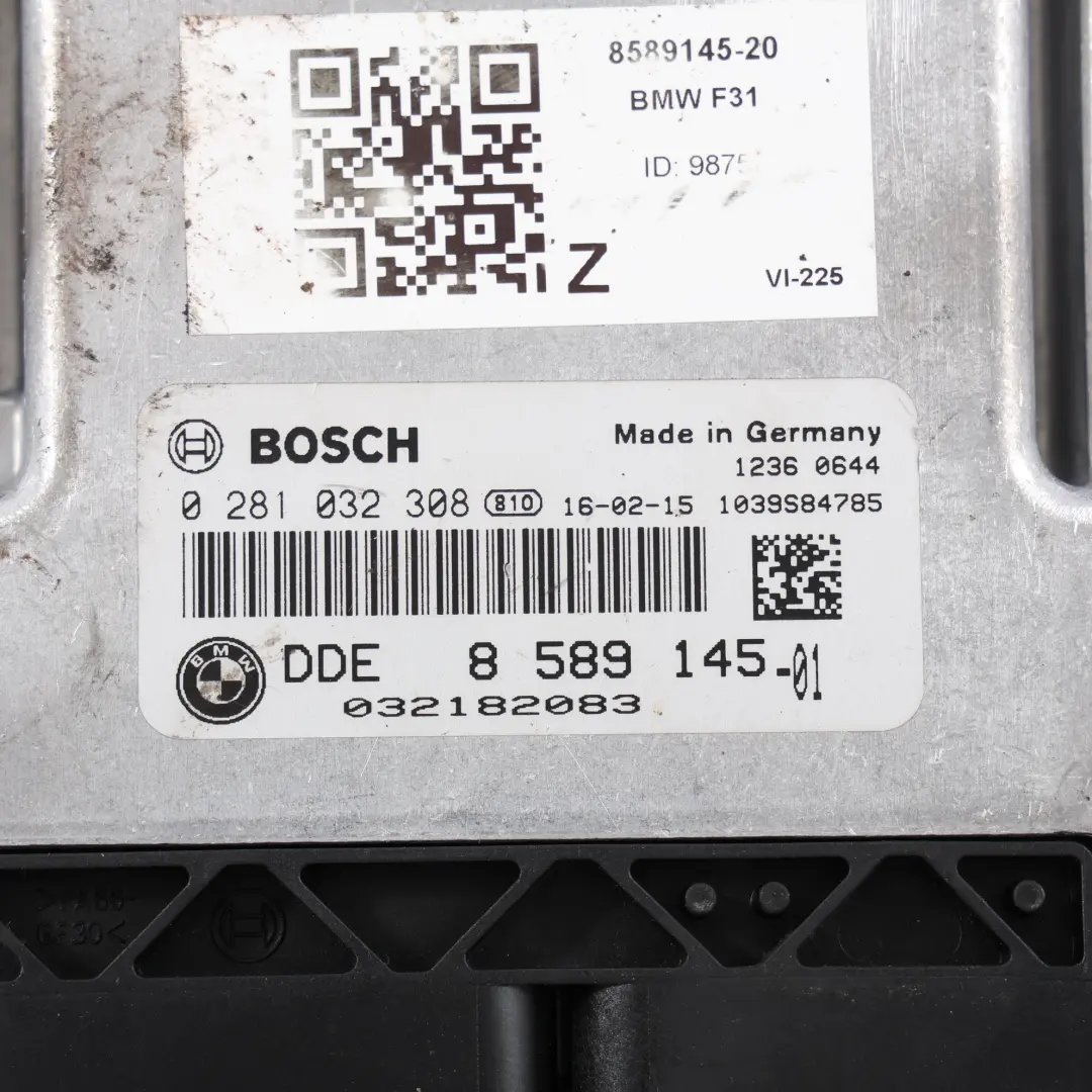 Centralina Motore ECU 163HP B47 B47D20A Manuale Diesel per BMW F31 LCI con numero di parte 8589145 BMW F31 LCI Centralina Motore ECU 163HP B47 B47D20A Manuale Diesel - SKU 8589145-20 - Numero di parte 8589145