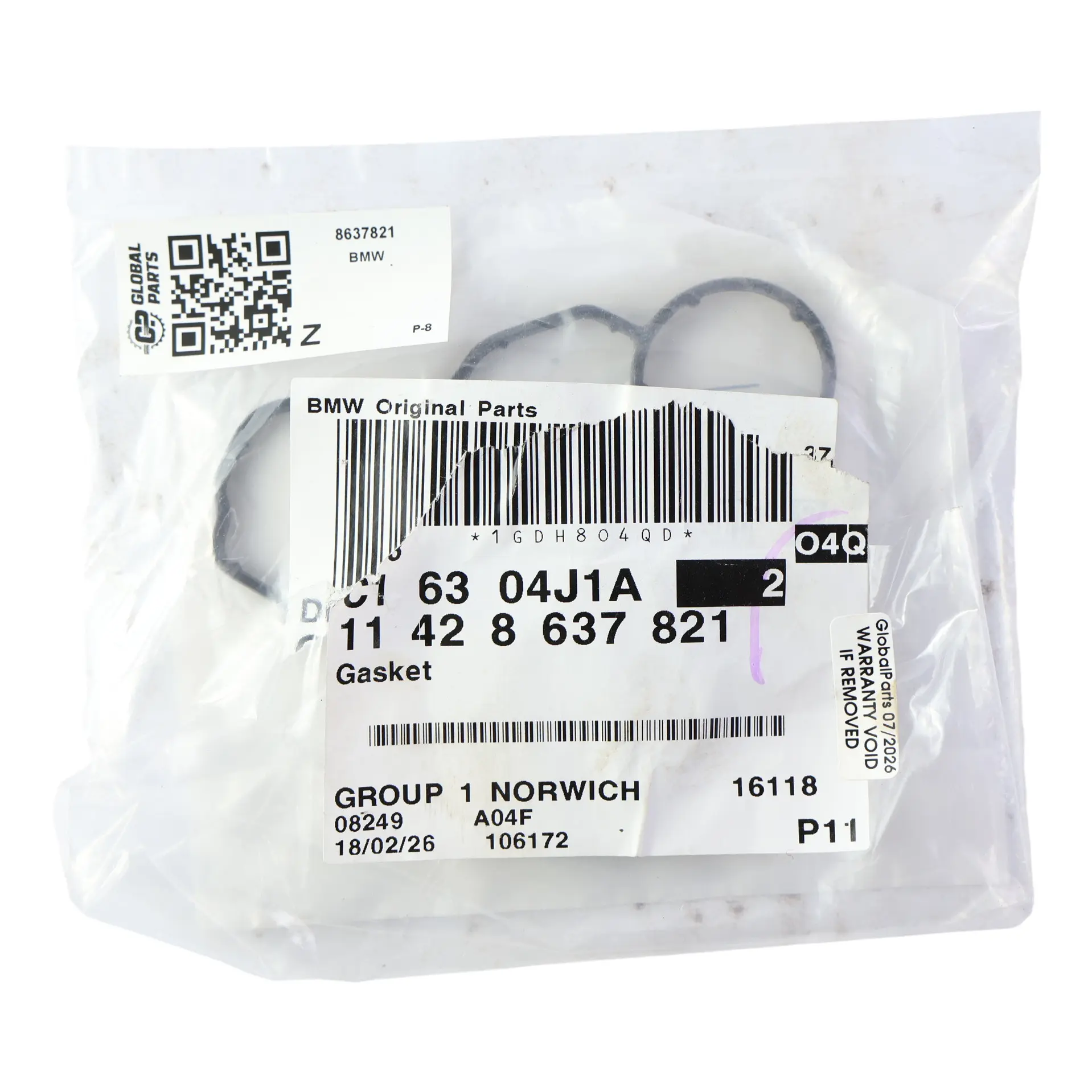 BMW E81 E87 E90 E92 F20 F30 Joint Carter Filtre Huile Moteur Essence 8637821
