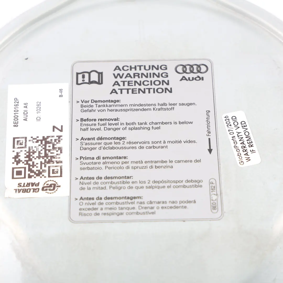 Audi A4 S4 8H 8E A6 S6 4F C6 A8 S8 4E Kraftstofftank Abdeckung - SKU 8E0010162P - Teilenummer 8E0010162P