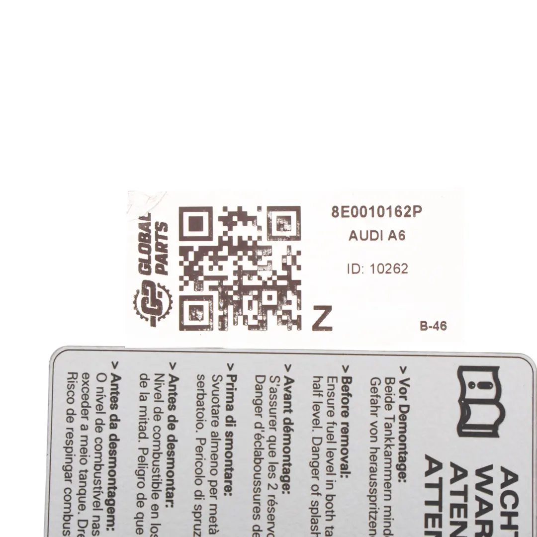 8H 8E A6 S6 4F C6 A8 S8 4E Tapa Panel Acceso Depósito para Audi A4 S4 con número de pieza 8E0010162P Audi A4 S4 8H 8E A6 S6 4F C6 A8 S8 4E Tapa Panel Acceso Depósito - SKU 8E0010162P - Número de pieza 8E0010162P