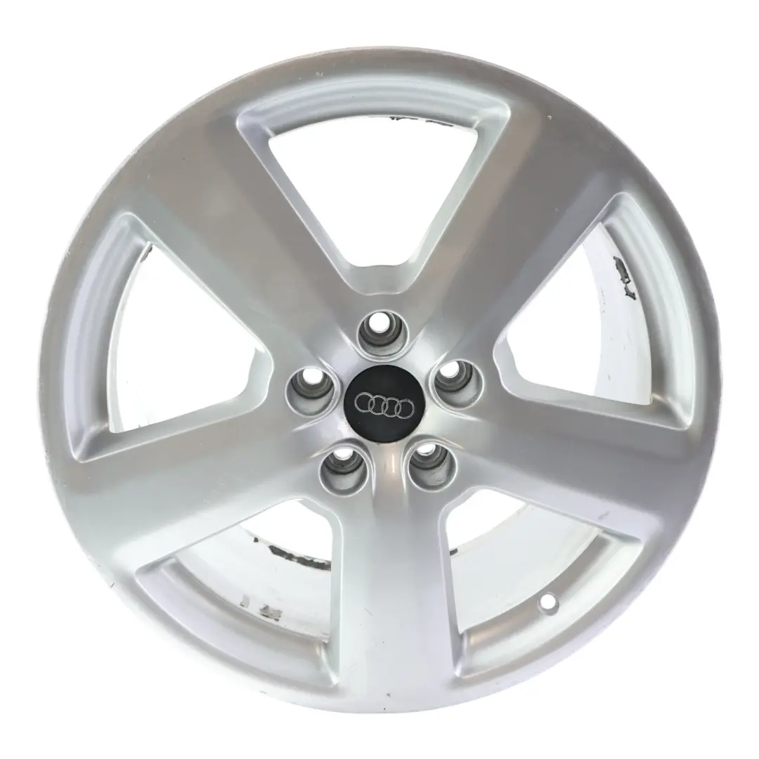 Audi A4 B7 Silberne Leicht Metall Felge 18" ET:43 8J - SKU 8E0601025AK-1 - Teilenummer 8E0601025AK