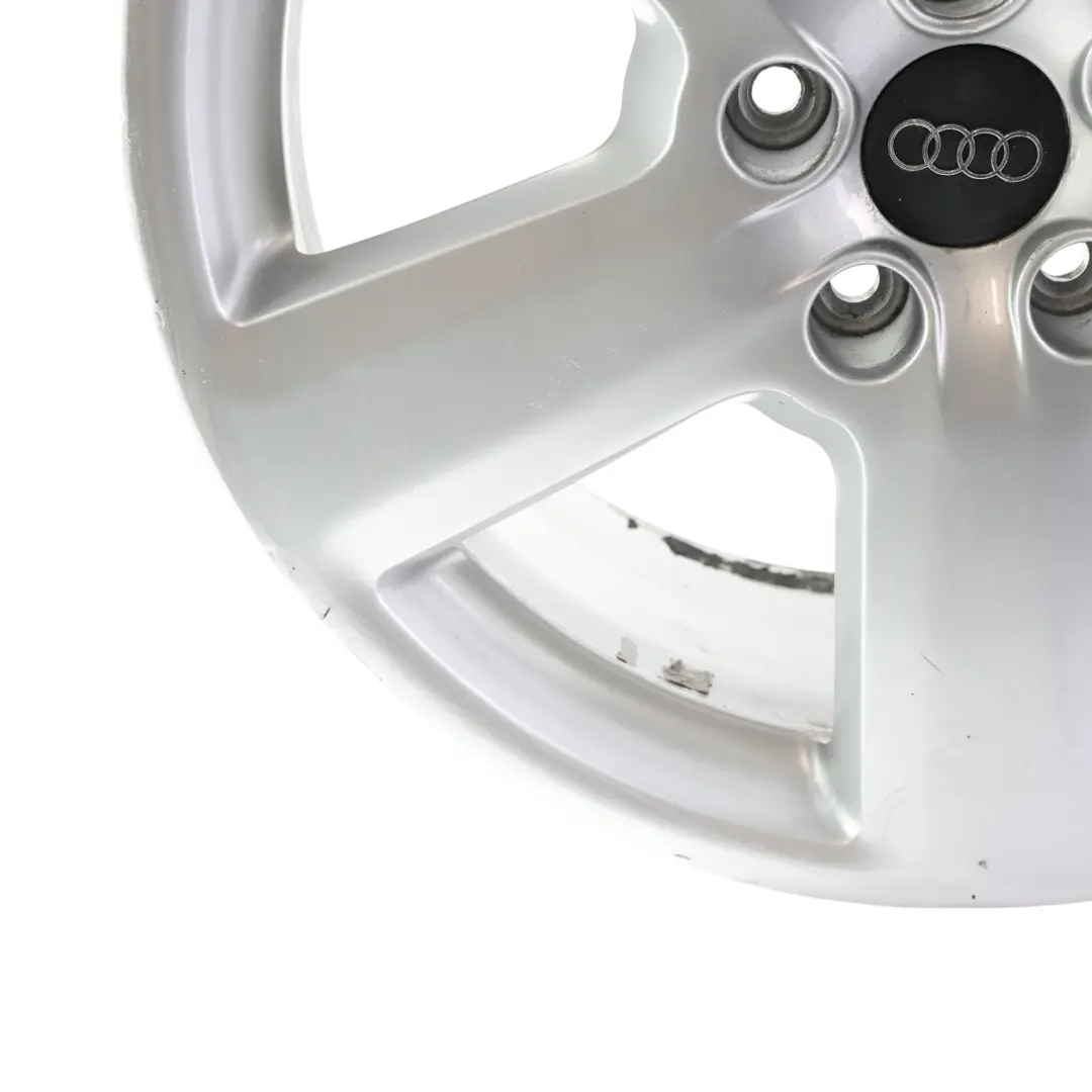 Audi A4 B7 Silberne Leicht Metall Felge 18" ET:43 8J - SKU 8E0601025AK-1 - Teilenummer 8E0601025AK
