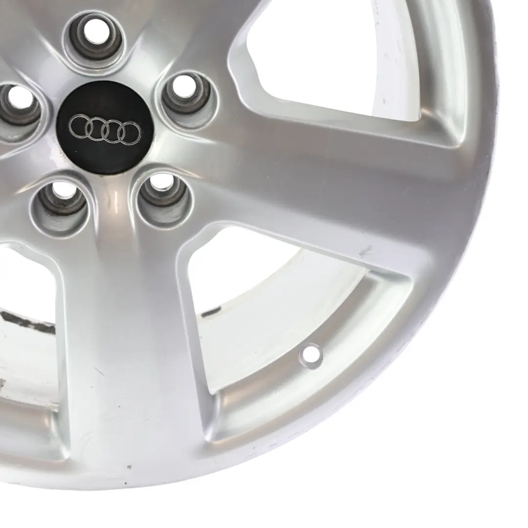 Audi A4 B7 Silberne Leicht Metall Felge 18" ET:43 8J - SKU 8E0601025AK-1 - Teilenummer 8E0601025AK