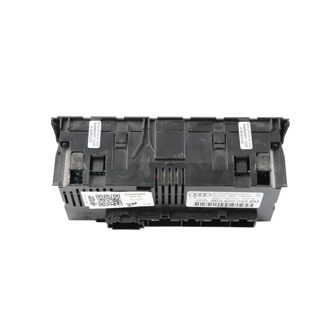 Audi A4 B7 Interruttore Pannello Climatizzatore Aria Condizionata - SKU 8E0820043BM - Numero di parte 8E0820043BM