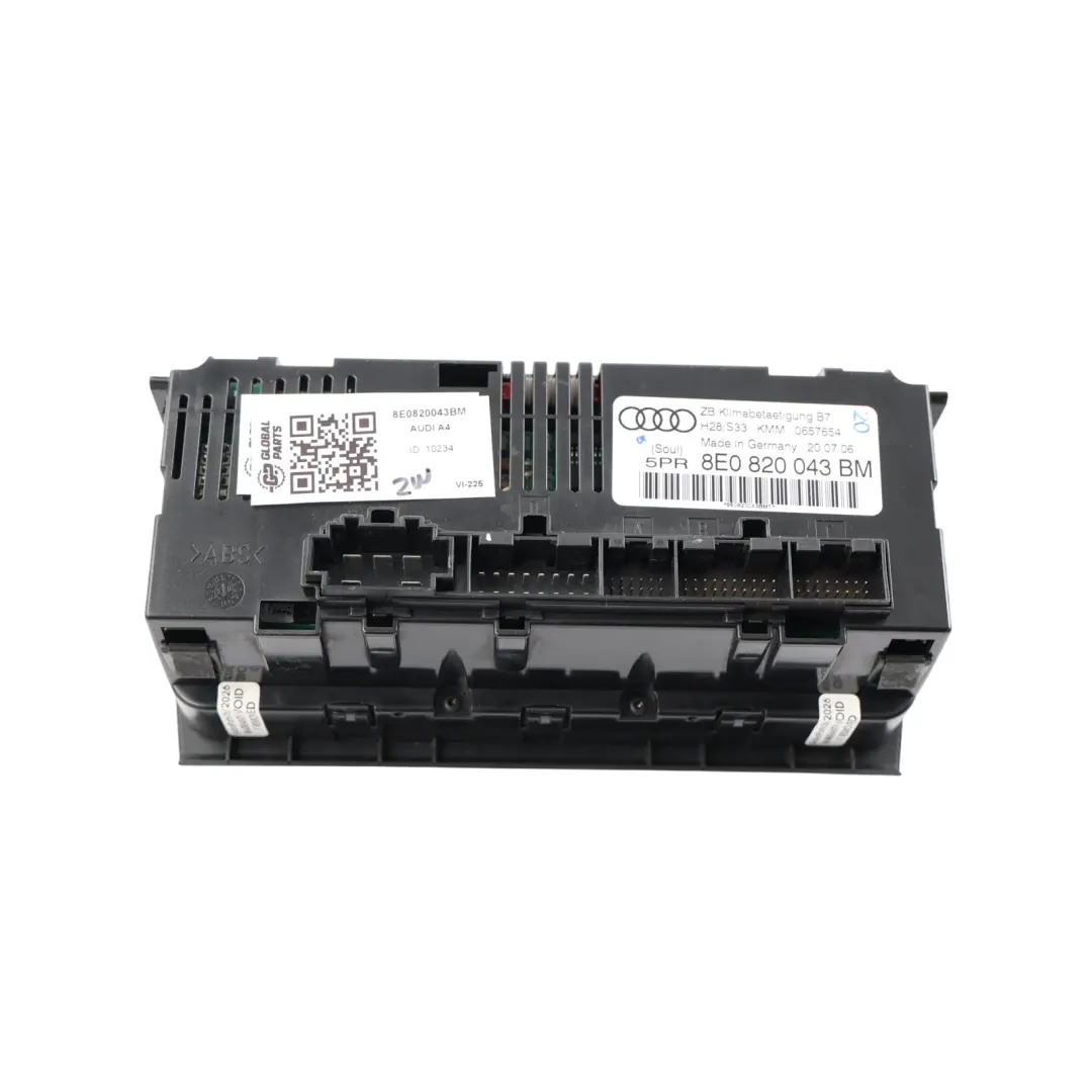 Audi A4 B7 Automatik Klima Bedienteil Schalter Einheit - SKU 8E0820043BM - Teilenummer 8E0820043BM