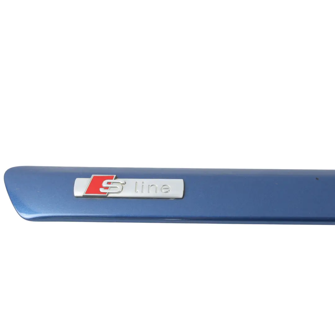 Door Strip S line Moulding Right O/S Mauritiusblau Z5C to Audi A4 B7 Rear with Part number 8E0853964 Audi A4 B7 Rear Door Strip S line Moulding Right O/S Mauritiusblau Z5C - SKU 8E0853964-MAU - Part number 8E0853964