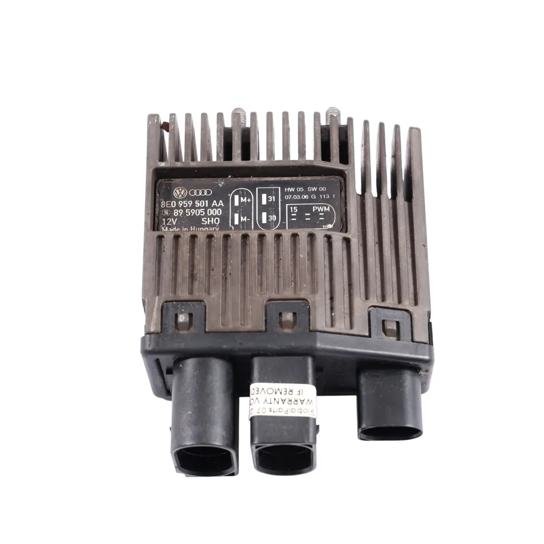 Audi RS4 B7 Módulo Control Ventilador Radiador ECU 4.2 FSI BNS - SKU 8E0959501AA - Número de pieza 8E0959501AA