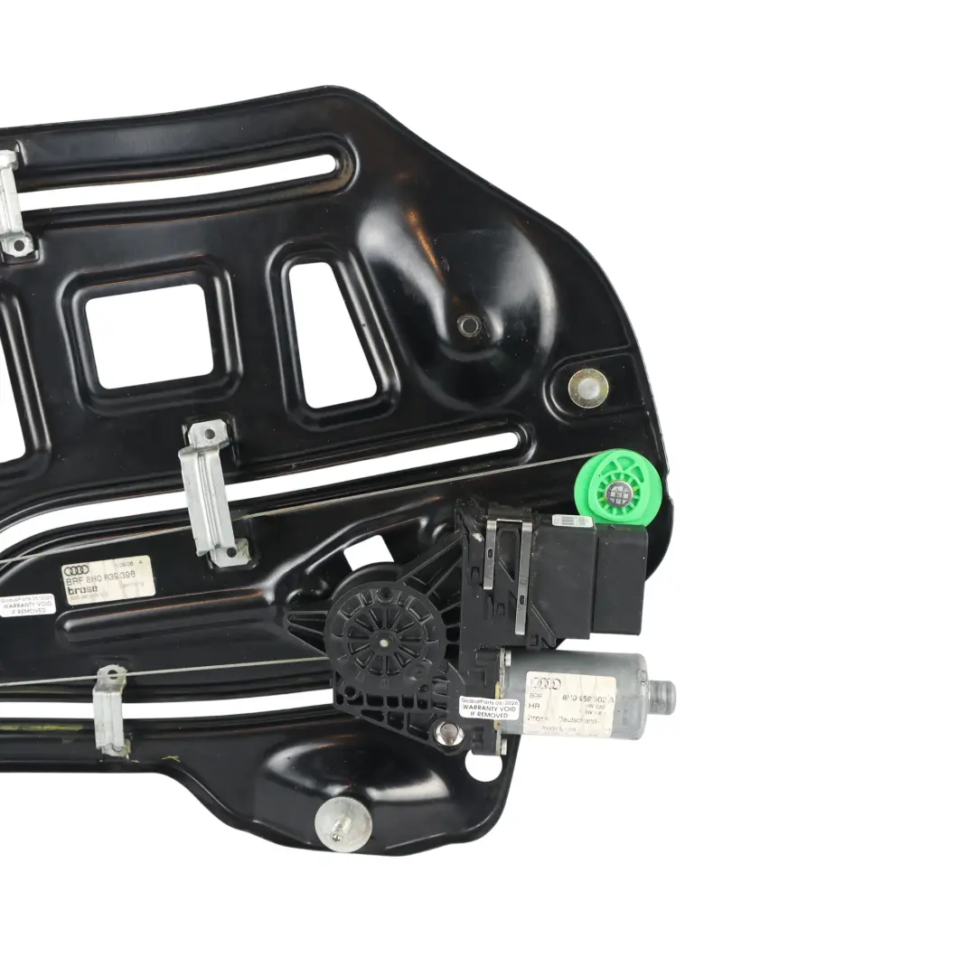 Window Lifter Regulator Mechanism Right O/S to Audi A4 B7 Cabrio Rear with Part number 8H0839398 Audi A4 B7 Cabrio Rear Window Lifter Regulator Mechanism Right O/S - SKU 8H0839398-1 - Part number 8H0839398